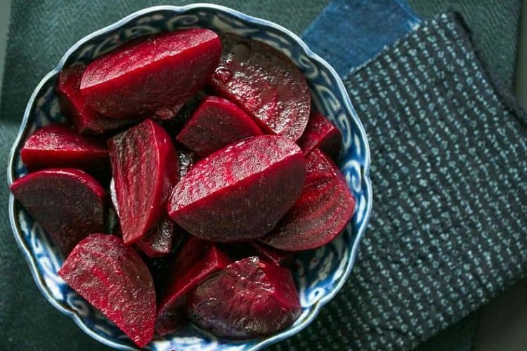 Beets marinated in vinegar and honey