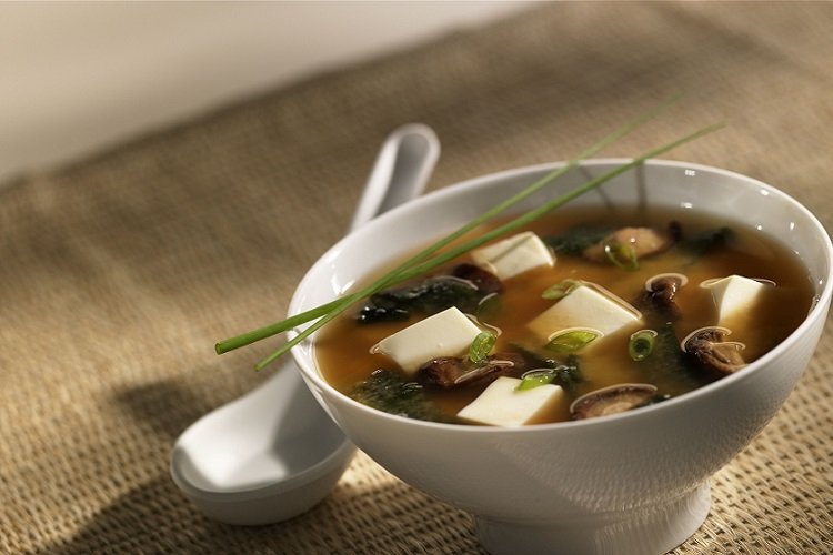 Miso soup with leek