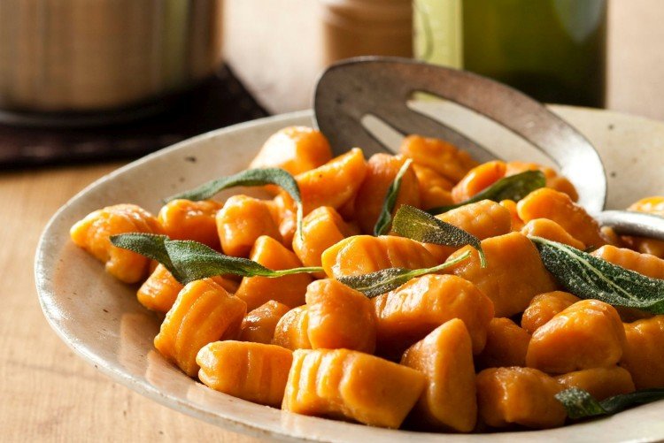 Carrot gnocchi with cinnamon