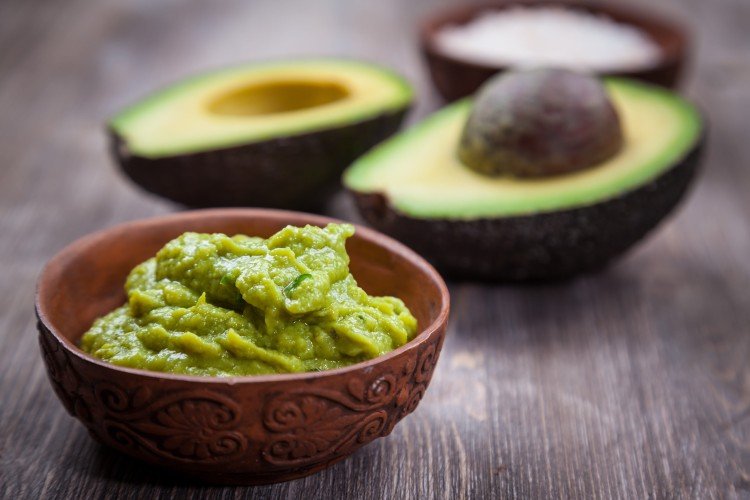Guacamole with lime juice
