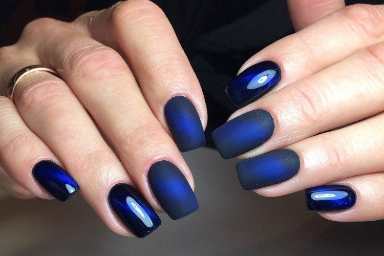 Blue manicure