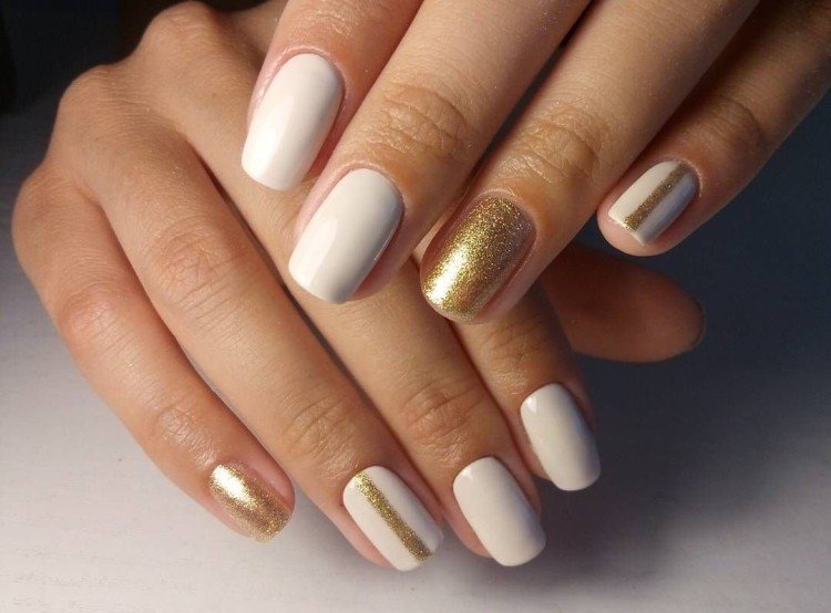 White with gold