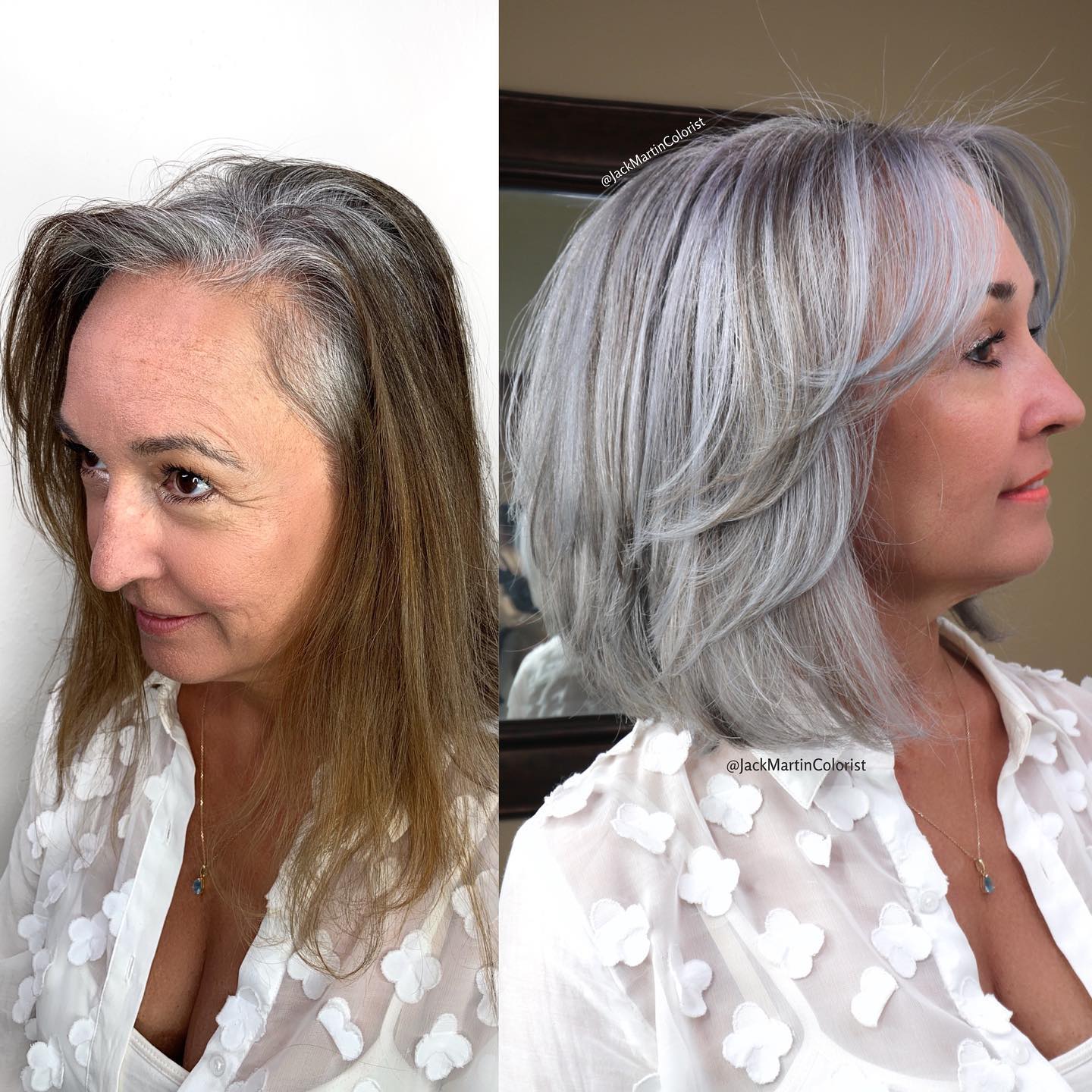 Long hairstyle for gray hair: 15 versatile and elegant ideas