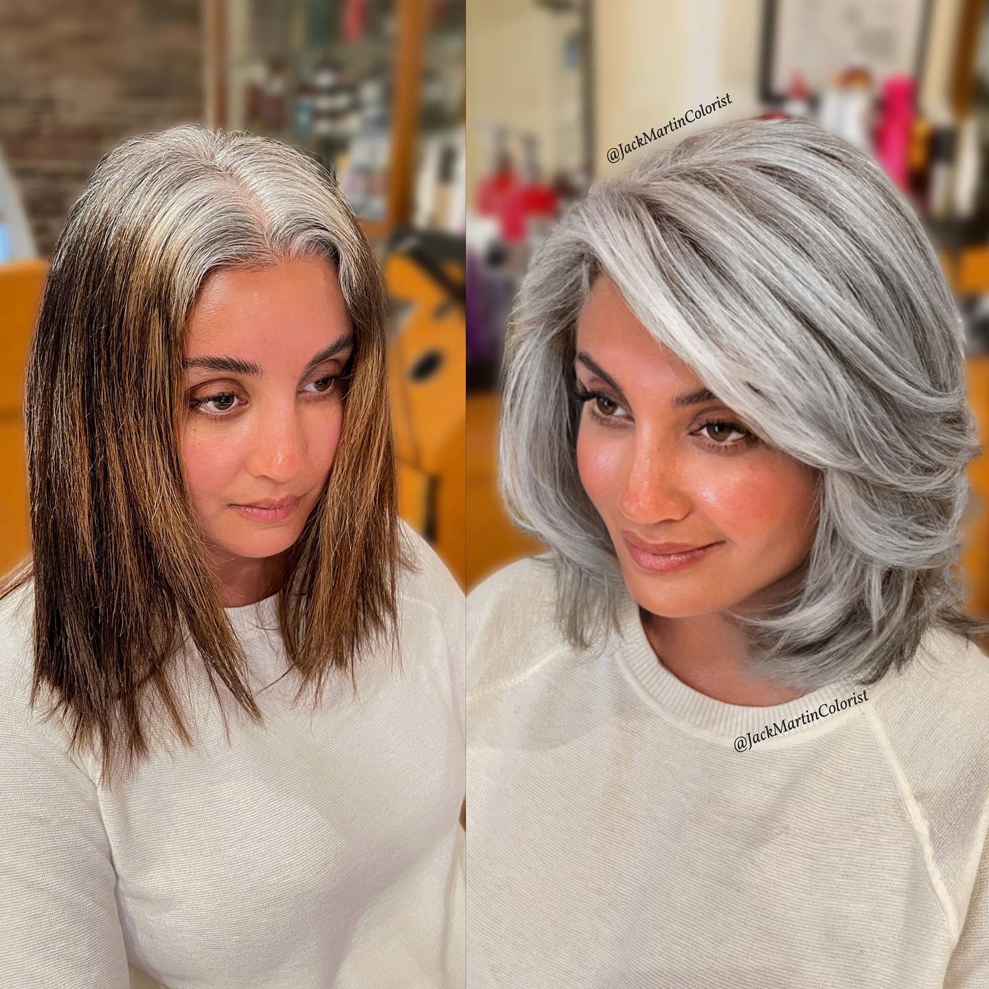 Ladder cut for gray hair: 12 elegant, modern ideas