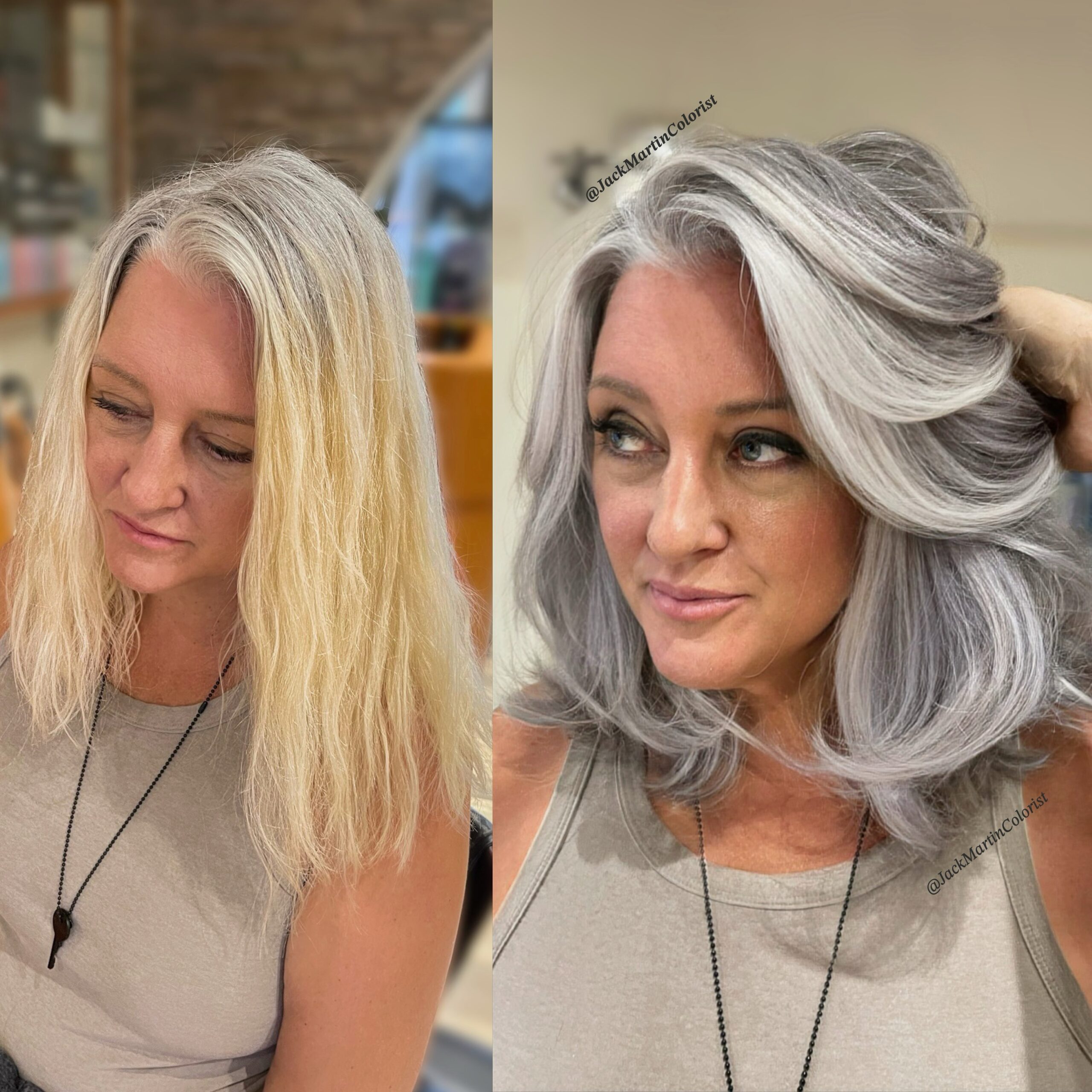 Staircase cut for gray hair: 12 elegant, modern ideas